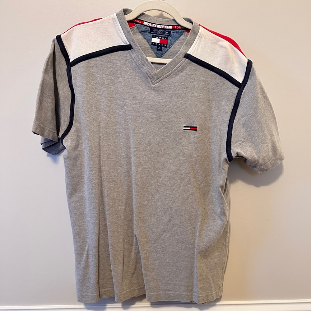 Tommy Hilfiger Jeans grey V-neck shirt